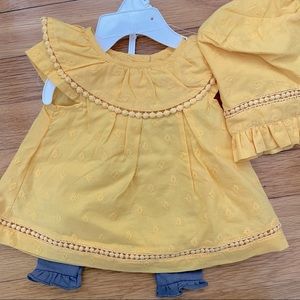 Matching 3 Piece Set for Baby Girl 0-3 Months NWT